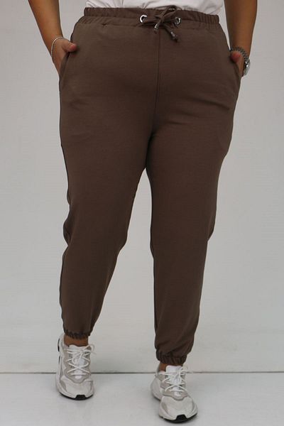 Eslina 49513 Plus Size Mink Φούτερ - Δύο Κλωστές, Ελαστικά Πόδια