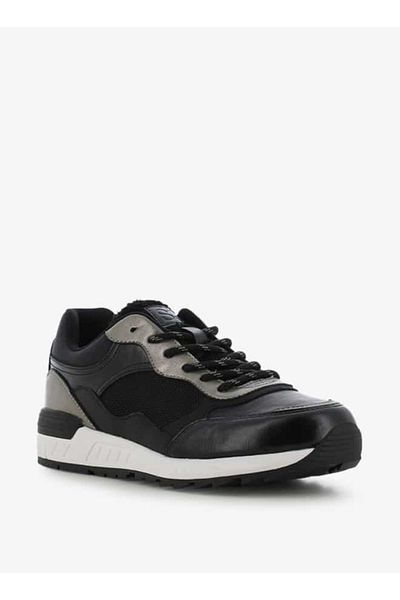 SJ Women's Panelled Lace-Up Low Ankle Sneakers