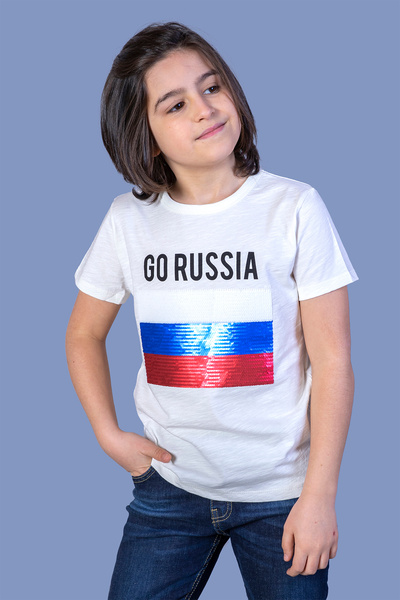 Toontoy Αγόρι - Μπλουζάκι με κέντημα Go Russia