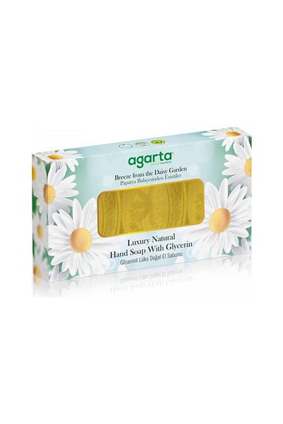 Agarta Handmade Natural Hand Soap Chamomile Garden 3*100 Gr X 2 Pack (Total 6 Pieces)