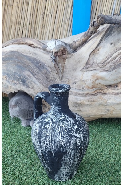 Ekodoğa Ev Bahçe Dekorasyon Vazo Toprak Saksı Testi Çömlek