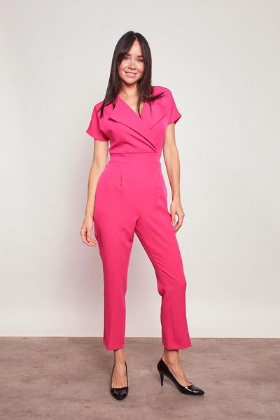 Jument Salopetă elegantă din bumbac din lycra, cu guler înfășurat, cu șireturi până la gleznă -fujya