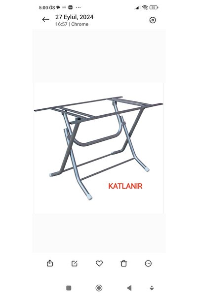 GENTAŞ Ahşap werzalit 80*140 Dikdörtgen Uyumlu Katlanabilir Masa Ayak