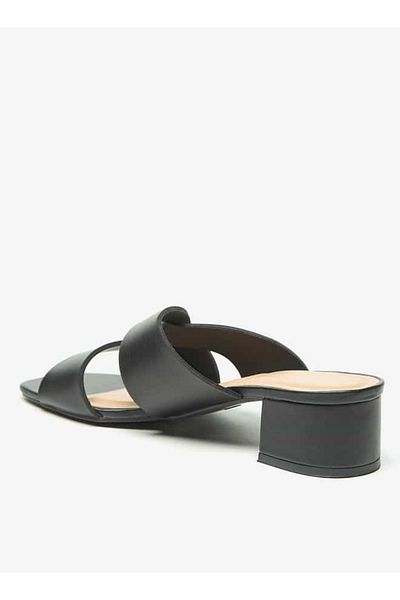 Celeste Women's Solid Slip-On Sandals with Block Heels