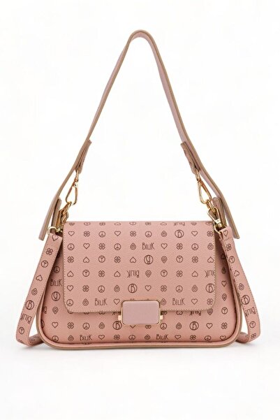 Bilik Deri Монограма Рожева жіноча сумка через плече RİV 122-MN