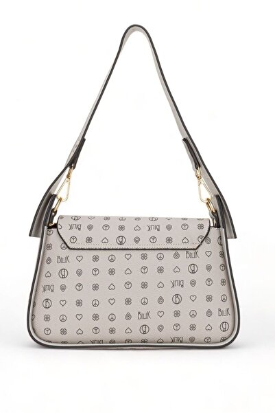 Bilik Deri Монограма Сіра жіноча сумка через плече RİV 122-MN