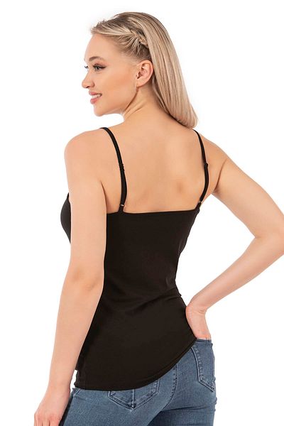 ÖZKAN underwear Özkan 27105 Women's Cotton Modal Flexible Comfortable String Strap Knitted Tank Top