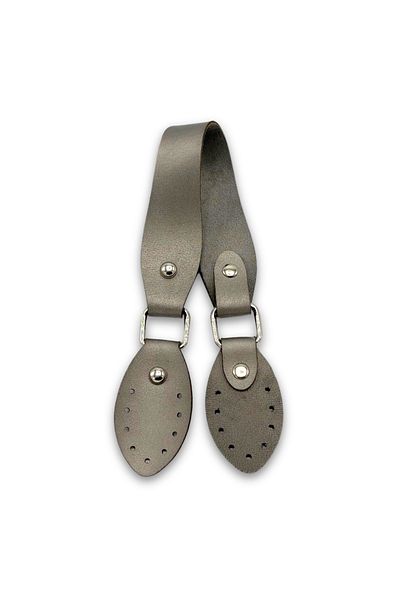 SENSY Gray Faux Leather Bag - 43 cm Handle