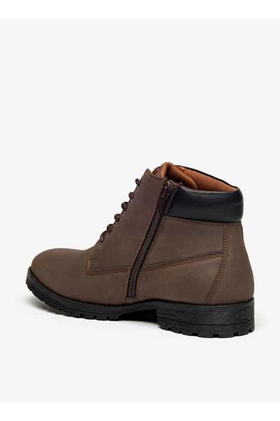 LBL by Shoexpress Solid Chukka Boots with Zip Closure