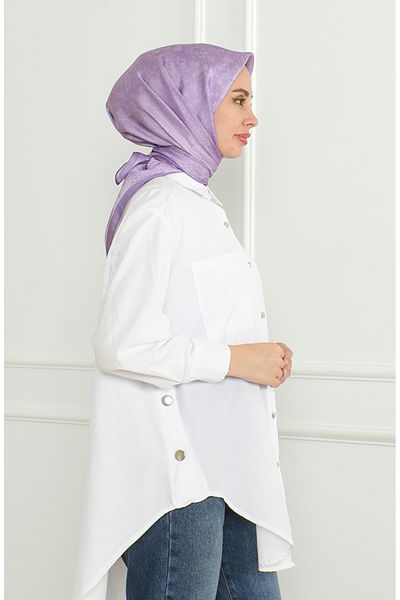 sefamerve Κρυστάλλινο κασκόλ Dark Lilac Karaca - 81053-07