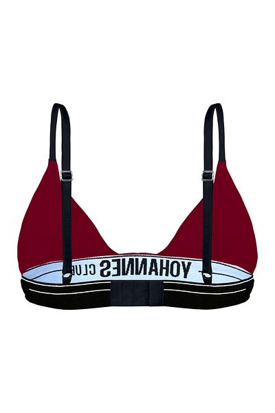 Yohannes Club Sutien triunghi pentru femei Claret Red - Pachet unic cu elastic