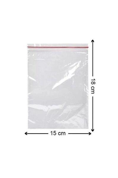 Akar 15X18 cm Ziplock Bag, Refrigerator Bag, Transparent Bag Ziplock Multi-Purpose 100 Pieces