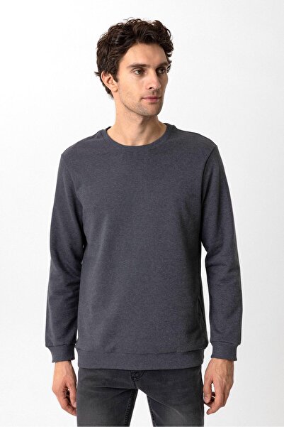SÜVARİ O Yaka Regular Kalıp Düz Sweatshirt