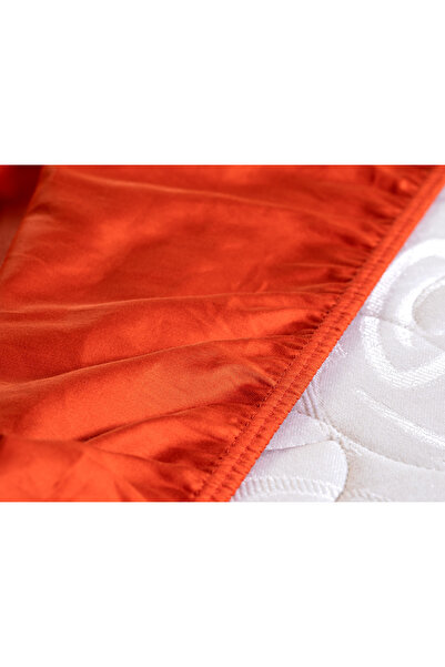 Madame Coco Ciel Single Elastic Satin Sheet - Orange