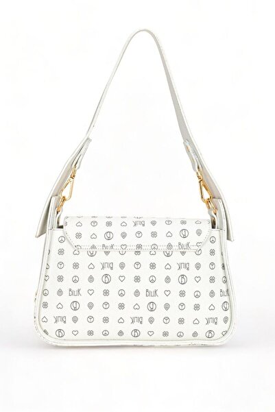 Bilik Deri Geantă de umăr pentru femei Monogram White RIV 122-MN