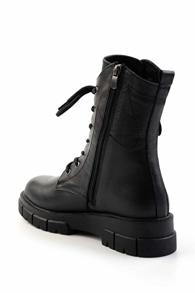 Bambi Siyah Leather Kadın Bot & Bootie K02413041503