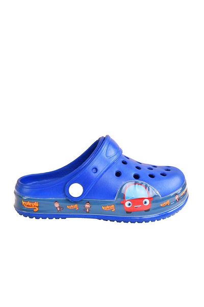 AkınalBella Kukuli Minky Boy's Blue Non-Slip Sole Slippers Sandals