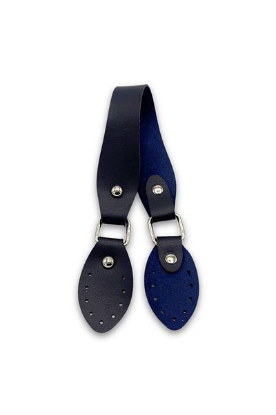 SENSY Navy Blue Faux Leather Bag - 43 cm Handle