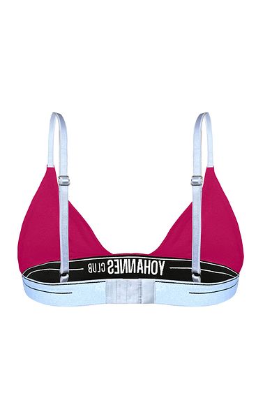 Yohannes Club Sutien pentru femei cu un singur triunghi elastic roz/fucsia