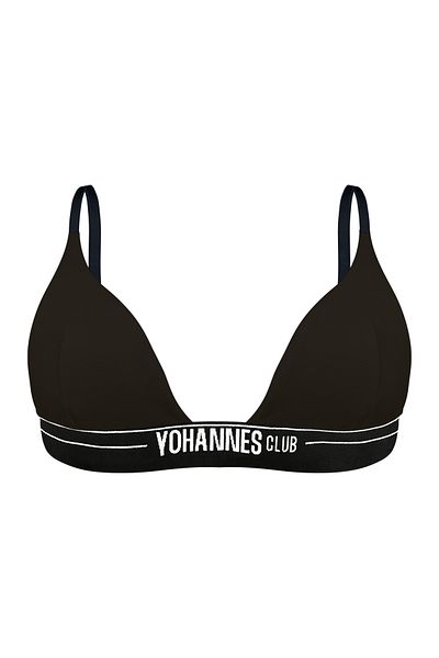 Yohannes Club Μαύρο Μονό Ελαστικό Τρίγωνο Γυναικείο Σουτιέν