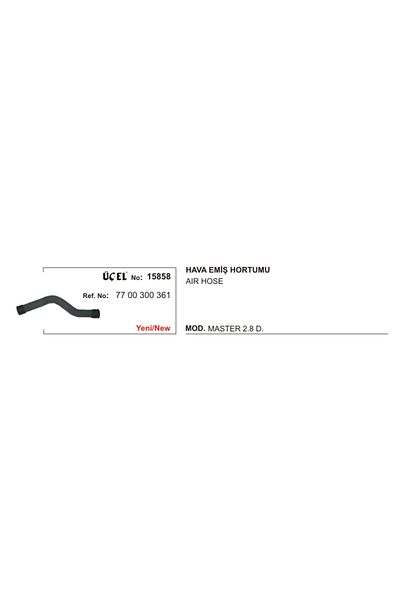 Üçel Air Filter Hose 15858 Master 2.8 Diesel 7700300361 7700300361   Gold