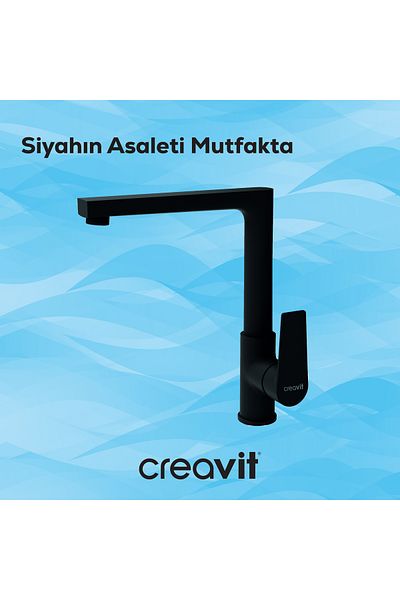 Creavit Matte Black Sharp Kitchen Luminaire