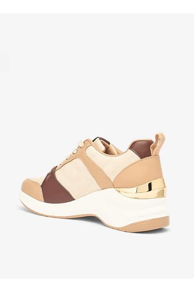 Flora Bella by Shoexpress Flora Bella Animal Print Lace-Up Low Ankle Sneakers with Pull Tabs