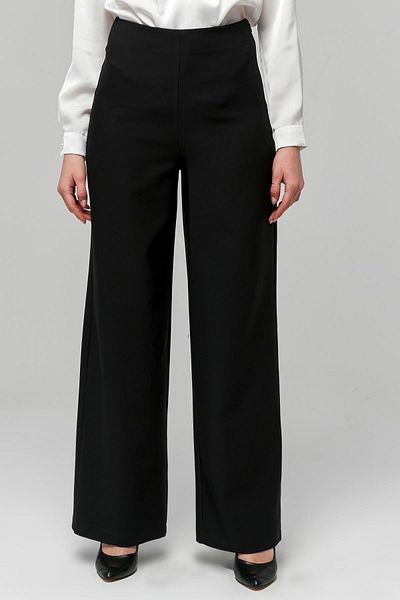 Appleline High Waist Wide Leg Women's Classic Trousers - Black