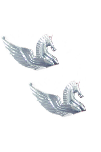 BsElektronik تصميم شعار الحصان المجنح من البلاستيك المطلي بالكروم