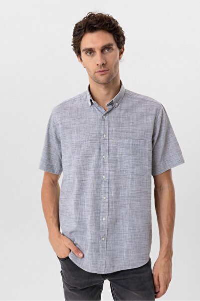 SÜVARİ Kısa Kol Regular Kalıp Düz Gömlek