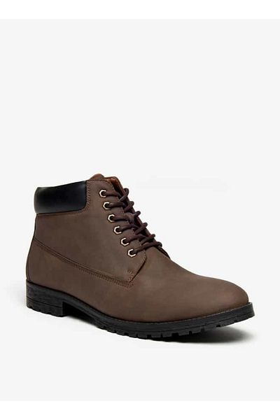 LBL by Shoexpress Solid Chukka Boots with Zip Closure
