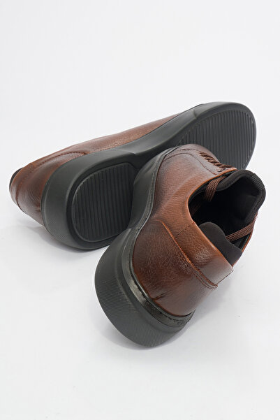 Hammer Jack Men's Thick Sole Comfort Casual Shoes Real Leather Hj 8312m Taba