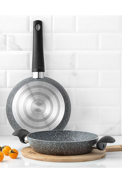Madame Coco Gordes Granite Look 2 Piece Pan and Sauce Set