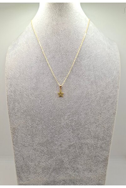 Han Ticarethane Gold Color Star Model Necklace