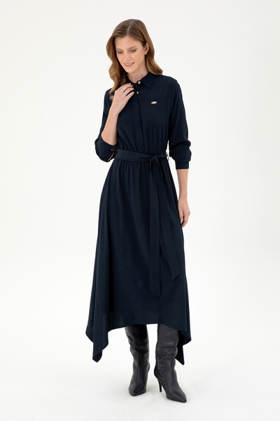 U.S. Polo Assn. Kadın Lacivert Dokuma Elbise 50289869-VR033