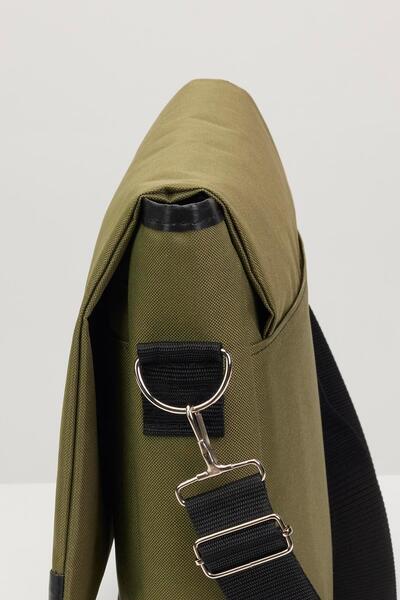 Tudors Unisex Khaki Postman Shoulder Bag - Adjustable Cross Strap
