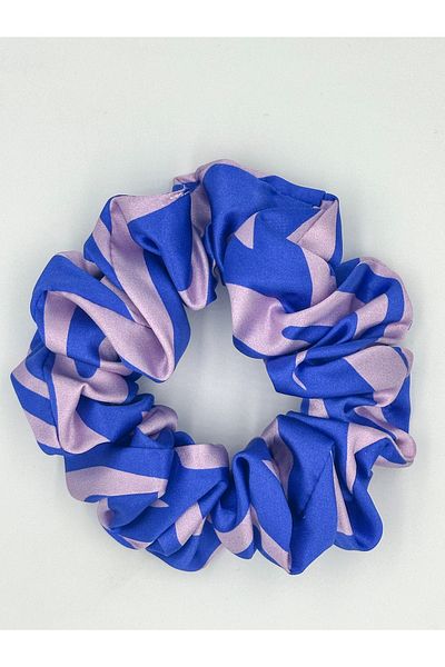ICON SILK Scrunchie din mătase 100% pură (ondul albastru)