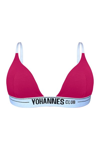 Yohannes Club Sutien pentru femei cu un singur triunghi elastic roz/fucsia