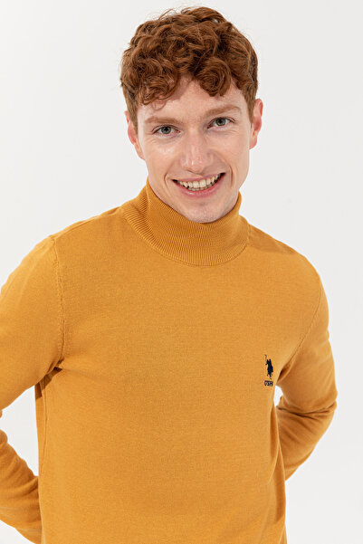 U.S. Polo Assn. Ανδρικό πουλόβερ Basic Saffron 50253449-VR043