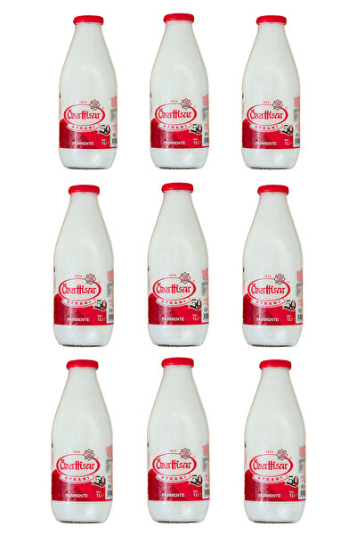 ÖzerHisar Cam Şişe Ayran / 1 Litre / 9 ' Lu