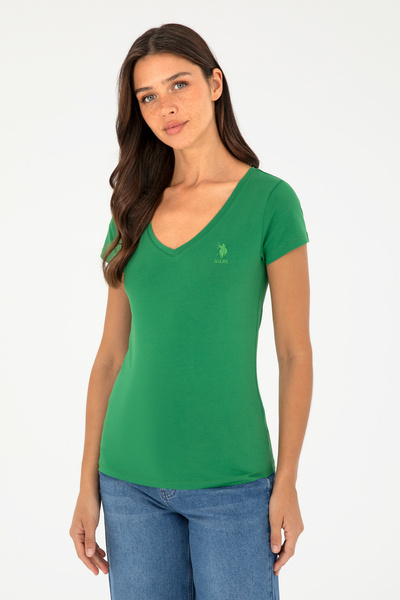 U.S. Polo Assn. Γυναικείο Πράσινο Μπλουζάκι Basic 50280068-VR054