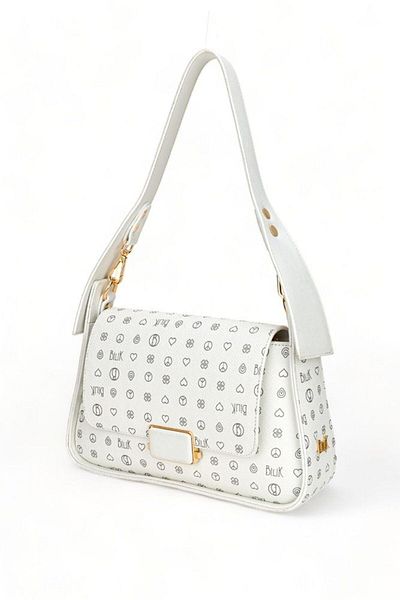 Bilik Deri Geantă de umăr pentru femei Monogram White Riv 122-mn