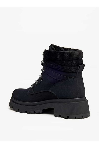 Flora Bella by Shoexpress Flora Bella Panelled Lace-Up Ankle Boots with Pull Tabs