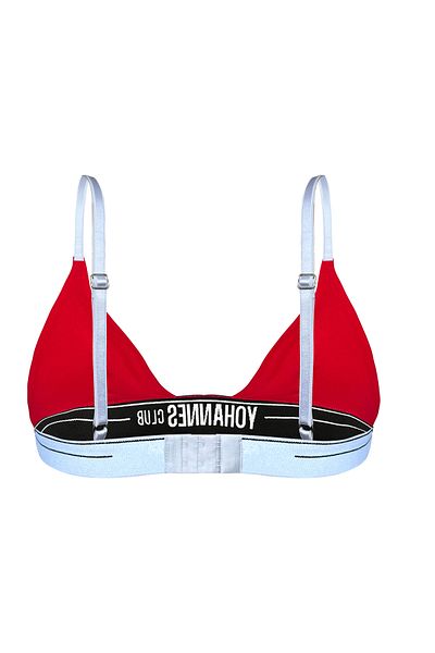 Yohannes Club Red Single Elastic Triangle Women's Bra