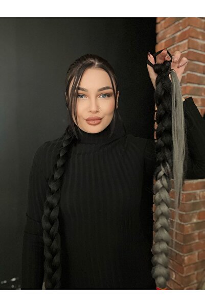 Suzan Peruk Saçına Ör ve Çık Uzun Örgü At kuyruğu Postiş saç modeli PonyTail ...