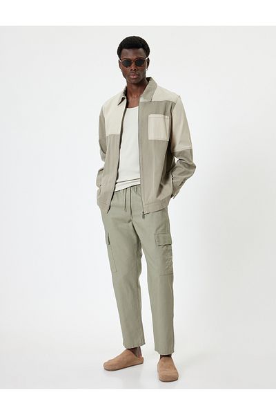 Koton Waist Lace-up Linen Cargo Pants