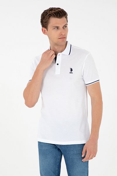U.S. Polo Assn. Ανδρικό λευκό T-Shirt - Basic Model 50284631 -VR013