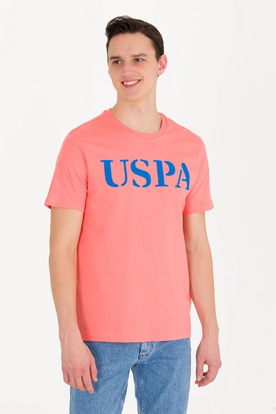 U.S. Polo Assn. Ανδρικό μπλουζάκι Salmon Basic Crew Neck 50262976 -vr047