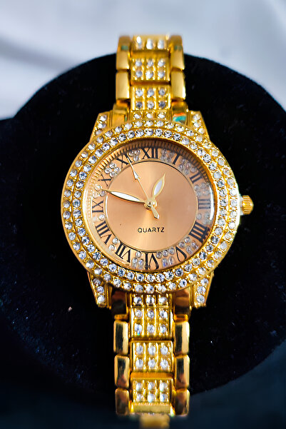 Ticen Altın Renk Çelik Kadın Kol Saati ve Bileklik