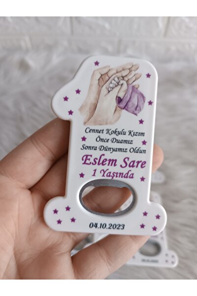 Doğrukan Hediyelik 10 adet aile el konsept(mor renk)1 açacak yenidoğan doğum ...